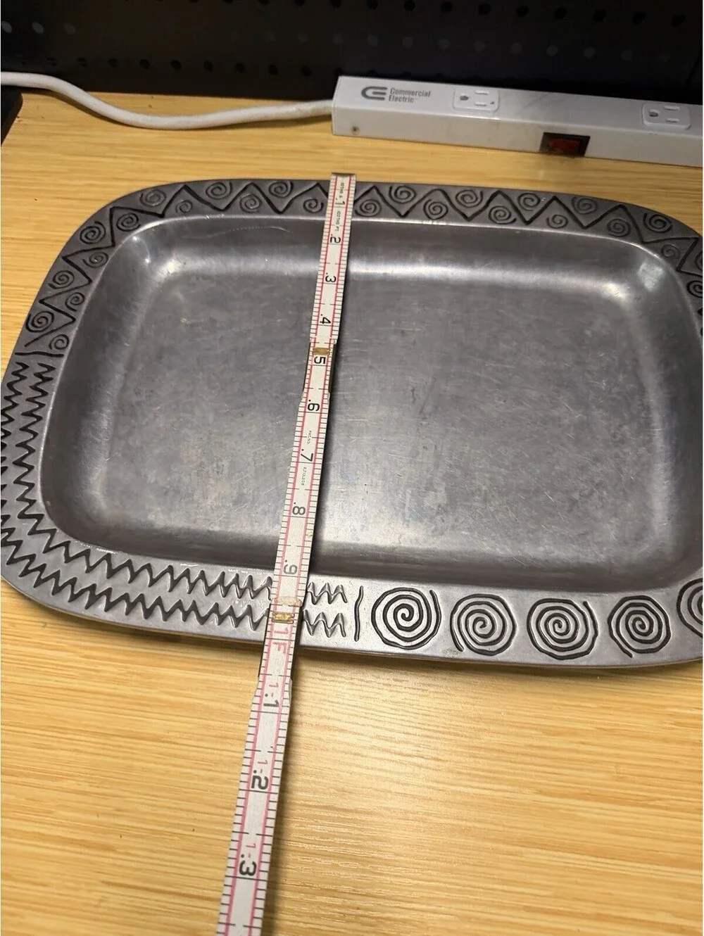Large Wilton Armetale Reggae Rectangular Serving Tray Platter Plate VTG *